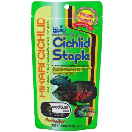 Hikari Cichlid Staple Food - Medium Pellet - 2 oz