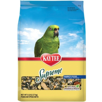 Kaytee Supreme Natural Blend Bird Food - Parrot - 5 lbs